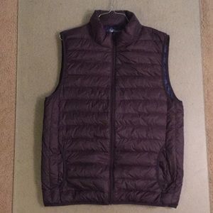 Purple puffy down vest